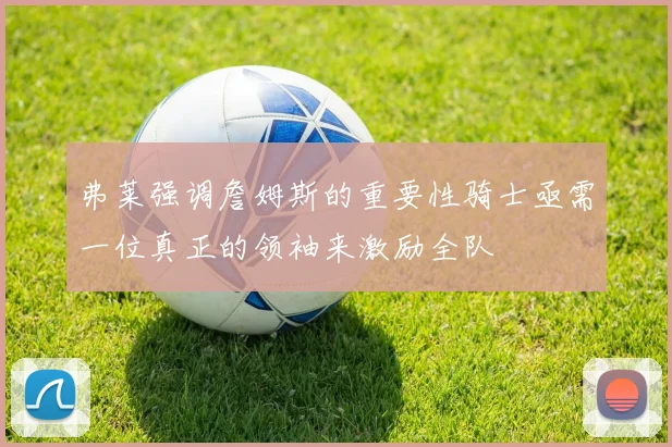 弗莱强调詹姆斯的重要性骑士亟需一位真正的领袖来激励全队